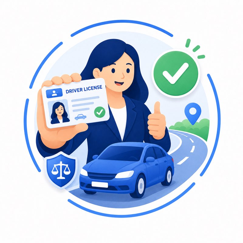 Step 3: Get your valid license and drive legally